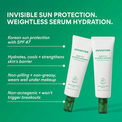 Daily UV Invisible Barrier Sunscreen Serum Broad Spectrum SPF 47 with Green Tea